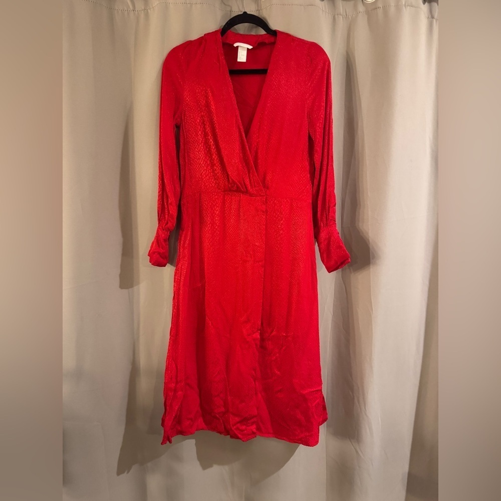 H&M Scarlet Textured Dress
